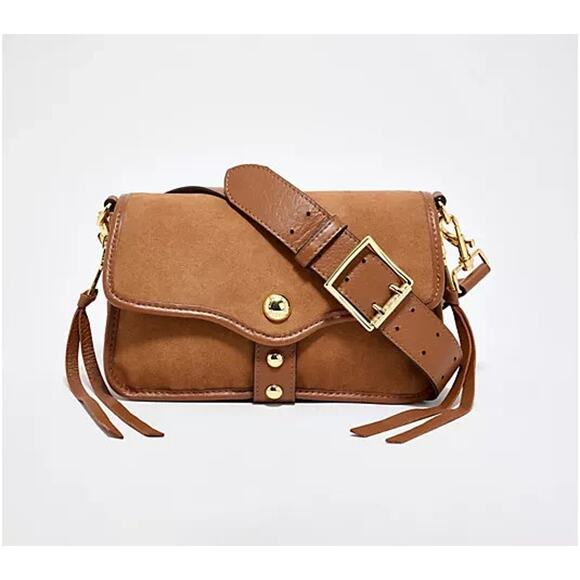 Aimee Kestenberg Great Escape M Leather Crossbody bag Chestnut Suede A664766